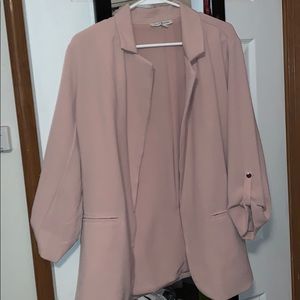 Nude/ light pink long blazer